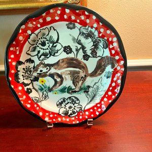 Nathalie Lete "Charmante" Dinner Plate 10" Chipmunk